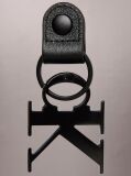 Black Bold Monogram Key Fob  Men