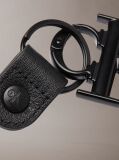 Black Bold Monogram Key Fob  Men