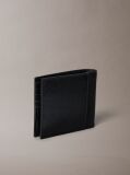 Black Emblem Logo Textured Bifold Wallet  Men