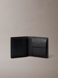 Black Full-Grain Leather RFID Trifold Wallet  Men