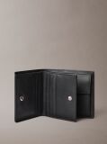 Black Full-Grain Leather RFID Trifold Wallet  Men