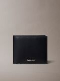 Black Leather RFID Slimfold Wallet  Men