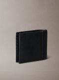 Black Leather RFID Billfold Wallet  Men