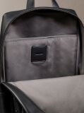 Black Slim Saffiano Emblem Logo Backpack  Men
