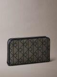 Multi RFID Logo Jacquard Passport Wallet  Women