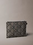 Multi Jacquard Logo Zip Pouch Bag Charm  Women