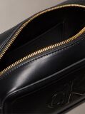 Black Embossed Monogram Logo Camera Bag  Women