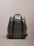 Black Allover Monogram Logo Backpack  Women