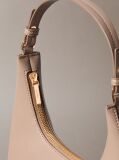 Beige Embossed Logo Shoulder Bag  Women