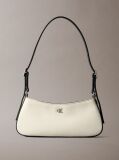 White Cotton Canvas Shoulder Bag  Women