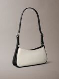 White Cotton Canvas Shoulder Bag  Women