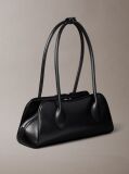 Black Trio Compartment Shoulder Bag  Women