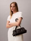 Black Trio Compartment Shoulder Bag  Women