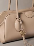 Beige Trio Compartment Shoulder Bag  Women