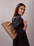 Beige Trio Compartment Shoulder Bag  Women