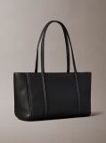 Black Pebble Grain Tote Bag  Women