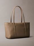 Beige Pebble Grain Tote Bag  Women