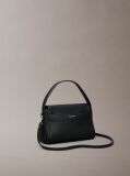 Black Pebble Grain Shoulder Bag  Women
