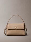 Beige Pebble Grain Shoulder Bag  Women