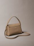 Beige Pebble Grain Shoulder Bag  Women