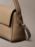 Beige Pebble Grain Shoulder Bag  Women