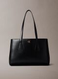 Black Monogram Medium Work Tote Bag  Women