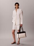 White Cotton Canvas Tote Bag  Women