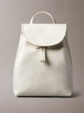 White Allover Emblem Logo Mini Backpack  Women
