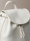 White Allover Emblem Logo Mini Backpack  Women