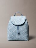 Denim Denim Logo Jacquard Backpack  Women