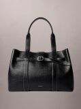 Black Buckle Laptop Tote Bag  Women