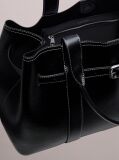 Black Buckle Laptop Tote Bag  Women