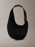 Black Asymmetric Crescent Shoulder Bag  Women