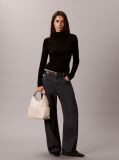 White Debossed Monologo Pocket Shoulder Bag  Women