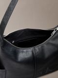 Black Debossed Monologo Pocket Shoulder Bag  Women
