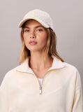 White Cotton Twill Adjustable Emblem Logo Cap  Women