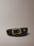 Brown Full Grain Leather Logo Belt  Women