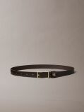 Brown Full Grain Leather Logo Belt  Women