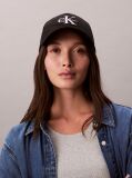Black Cotton Twill Logo Cap  Women