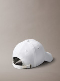 White Cotton Twill Logo Cap  Women