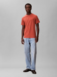 Brown Short Sleeve Stretch Cotton Slim T-Shirt  Men