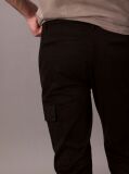 Black Slim Stretch Cargo Trousers  Men