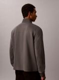 Grey Zip-Thru Knit Travel Jacket  Men