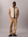 Beige Logo Patch Padded Gilet  Men