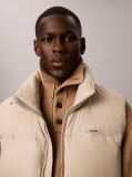 Beige Logo Patch Padded Gilet  Men