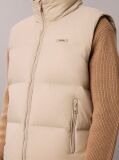 Beige Logo Patch Padded Gilet  Men