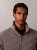 Grey Quilted Funnel Neck Puffer Jacket  Men
