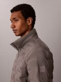 Grey Quilted Funnel Neck Puffer Jacket  Men