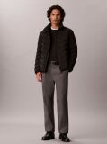 Black Quilted Funnel Neck Puffer Jacket  Men