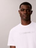 White Repeat Logo Graphic Crew Neck T-Shirt  Men